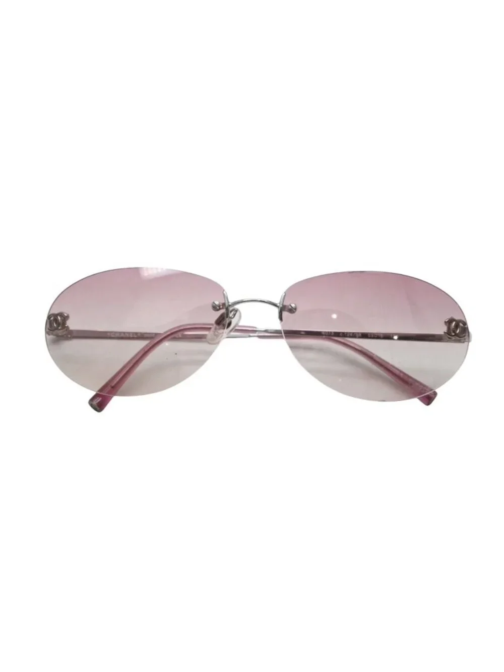 Chanel CC Logo Sunglasses Pink Acetate Eyewear